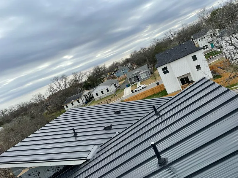 Standing seam metal roof panels with vents for Skylight Repair in Shirley